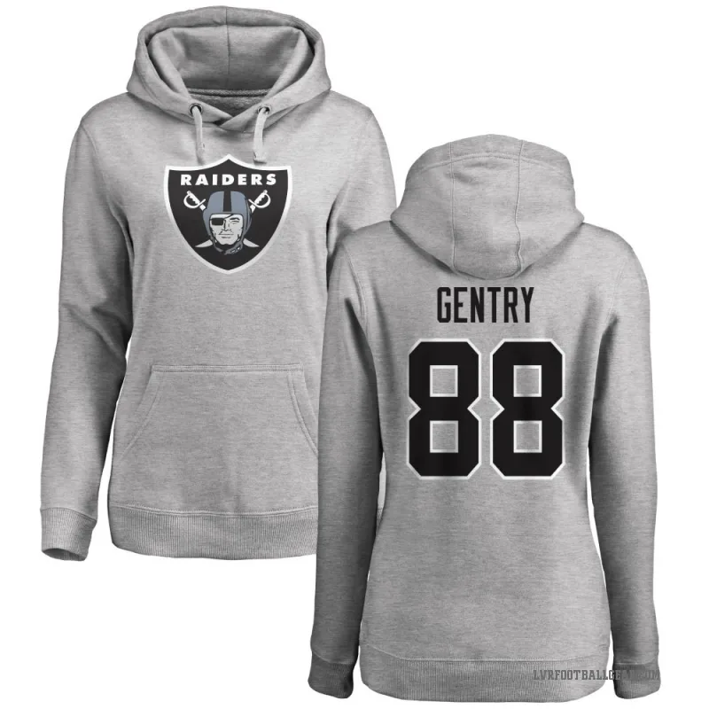 Zach Gentry Women's Las Vegas Raiders Pro Line Ash Logo Pullover Hoodie
