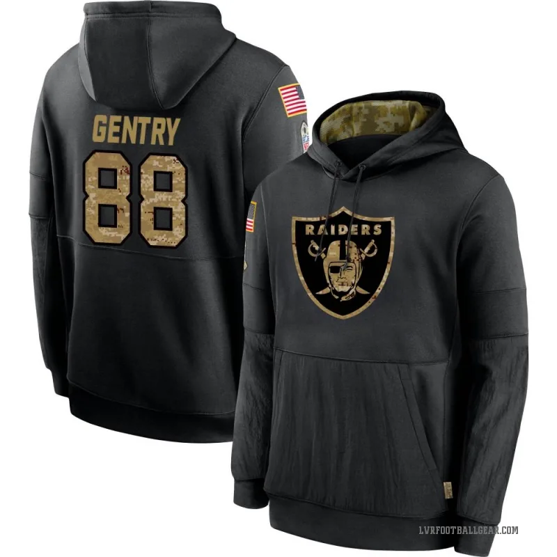 Zach Gentry Youth Black Las Vegas Raiders 2020 Salute to Service Sideline Performance Pullover Hoodie