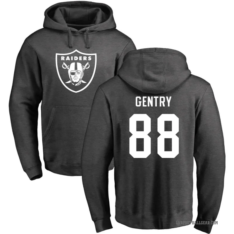 Zach Gentry Youth Las Vegas Raiders Pro Line by Branded Ash One Color Pullover Hoodie